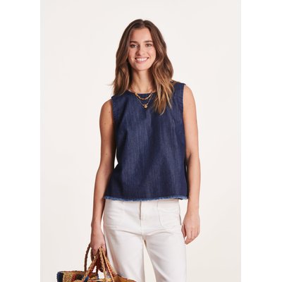 Top en jean sans manches LA FEE MARABOUTEE