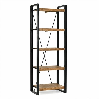 Colonne de salon bois métal 5 plateaux KARGO PIER IMPORT