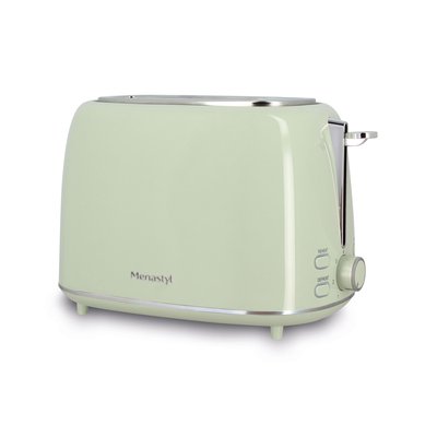 Grille pain 2 tranches en acier inoxydable, RETRO MENASTYL