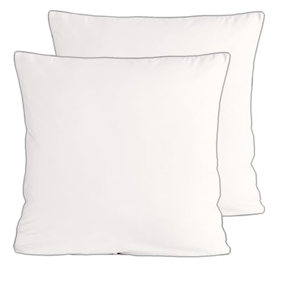 Lot de 2 taies d'oreiller en percale de coton ROSE WOOD SENSEI MAISON