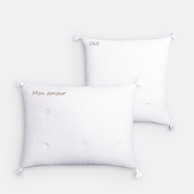 Housse coussin gaze de coton personnalisée Kumla LA REDOUTE INTERIEURS