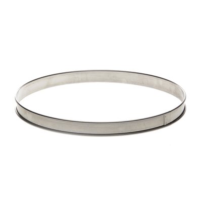 Cercle à tarte bord roulé 24 cm en inox DE BUYER