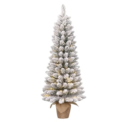 Sapin de Noël artificiel enneigé avec LED H120 cm GERLOS BLACK BOX TREES