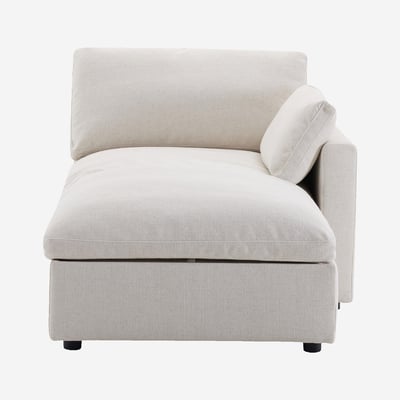 Méridienne coffre réversible en tissu LAVINIO HABITAT