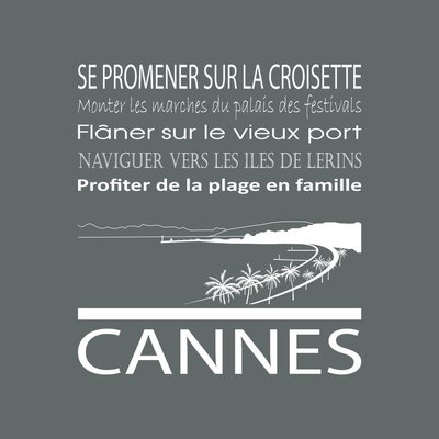 Tableau Mural Cannes ILLUSTRATION CEANOTHE