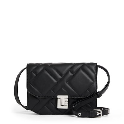 Petit sac bandoulière Rose en cuir lisse matelassé LE TANNEUR