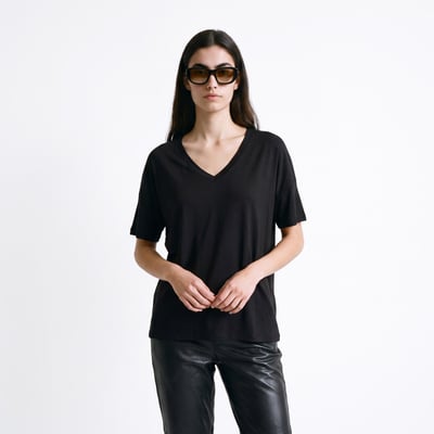 T-shirt col en V coupe ample manches courtes MARAURA ARTLOVE
