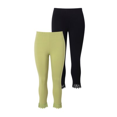 Lot de 2 leggings 7/8 en coton bio ULLA POPKEN