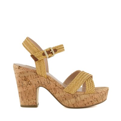 Sandales à plateforme en liège à brides tressées - JILLYS DUNE LONDON