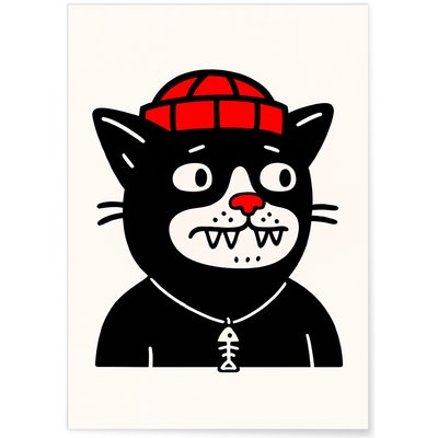 Affiche Chat urbain L'AFFICHERIE