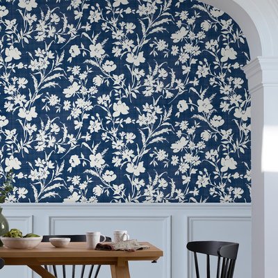 Papier peint Fleurs Rye Seaspray LAURA ASHLEY