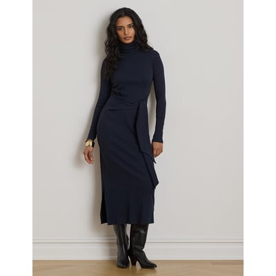 Robe midi manches longues à col roulé LAUREN RALPH LAUREN
