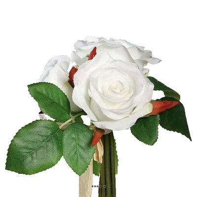 Adorable petit bouquet de fausses roses 3 têt ARTIFICIELLES