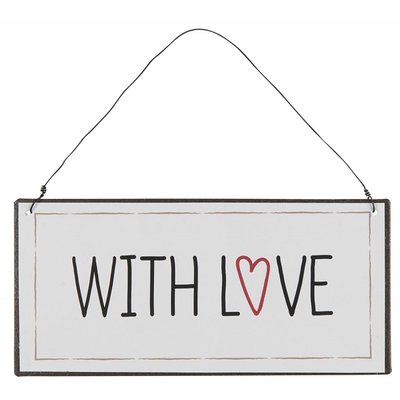 Plaque décorative murale message  With Love IB LAURSEN