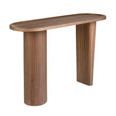 Console ovale en noyer demi-point ANGEL CERDA
