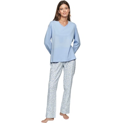 Pyjama pantalon top manches longues P111 PREPPY FLOWERS SELMARK