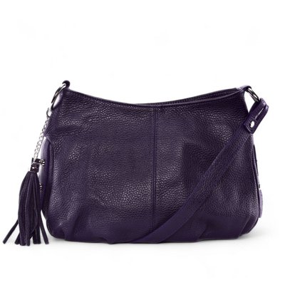 Sac à main en cuir italien avec pompon LOBE OH MY BAG