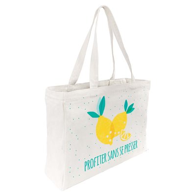 Tote bag en coton PROFITER SANS SE PRESSER DRAEGER PARIS
