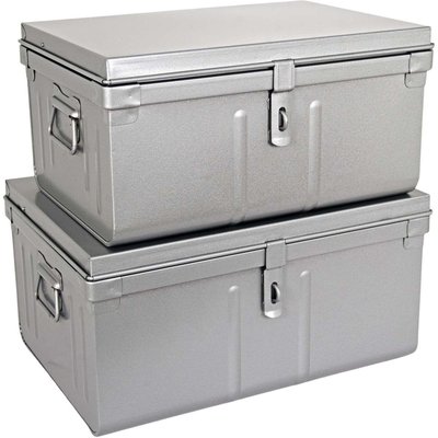 Lot de 2 coffres en métal Habitat PIERRE HENRY