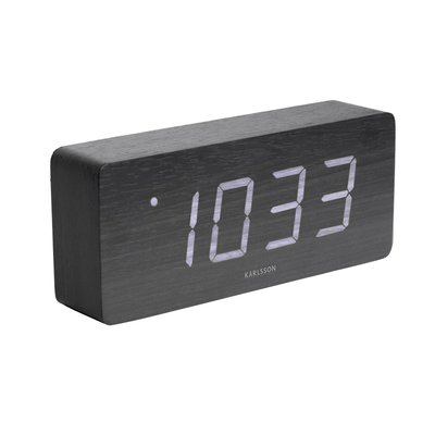 Horloge Réveil En Bois Square PRESENT TIME