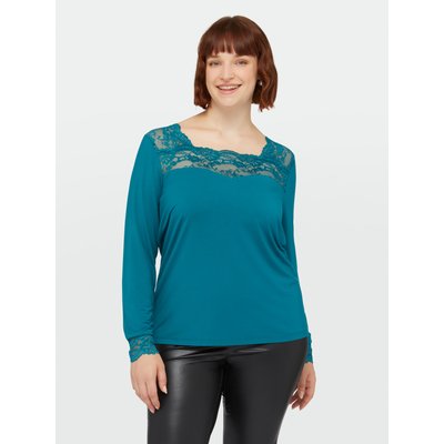 T-shirt avec un inserts en dentelle sur la partie supérieure FIORELLA RUBINO