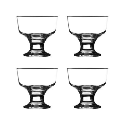 Set of 4 Glass Sundae Dishes RAVENHEAD