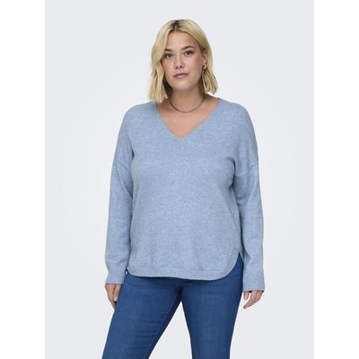 Pull maille mousseuse, col V ONLY CARMAKOMA