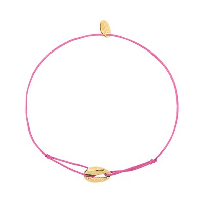Bracelet cordon mini cauri fuchsia CAROLINE NAJMAN