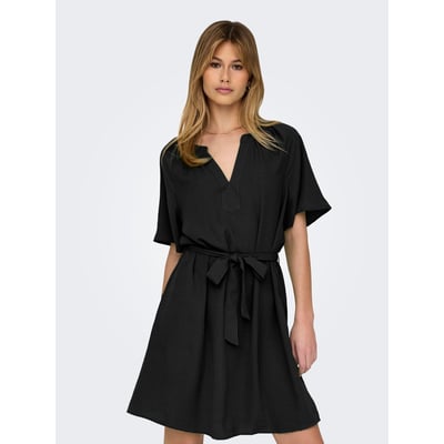 Robe De Travail Noire Movitex - Taille 26 - Mi-Longueur - Manches Courtes - Viscose/Polyester/Elastane