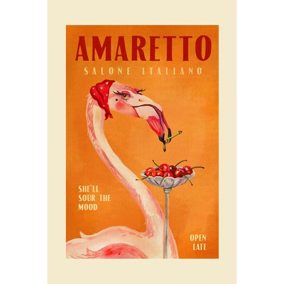 Tableau Mural Amaretto Flamant Rose COCKTAIL CEANOTHE