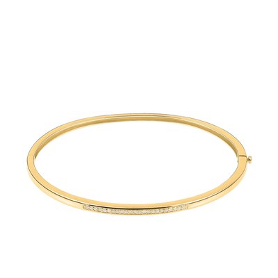 Jonc en or 375 et diamant CLEOR