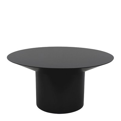 Table basse ronde en métal BLANC D’IVOIRE
