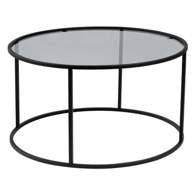 Table basse ronde en métal et verre Aurum HANAH HOME