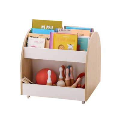 Rangement livres et jouets à roulettes YEL VERTBAUDET