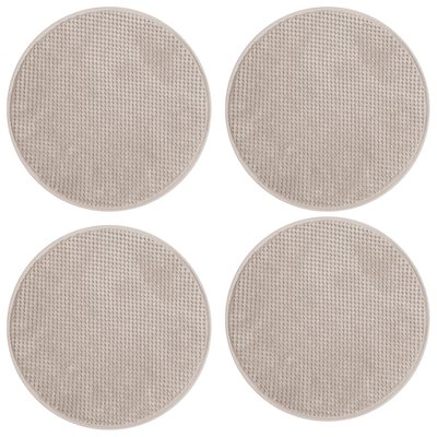 Galettes de chaise velours rondes COMODO-lot de 4 MAGMA HEIMTEX