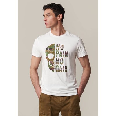 T-Shirt col rond avec tête de mort motif camouflage CONNOR DEELUXE