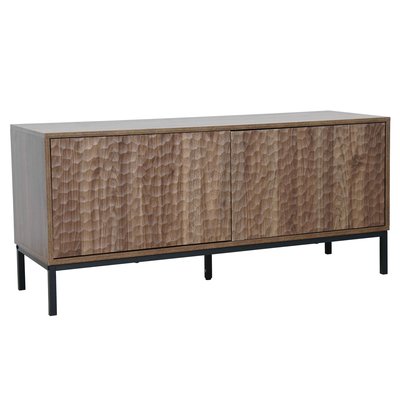 Meuble TV en mélaminé 120 cm, KETRY OVIALA