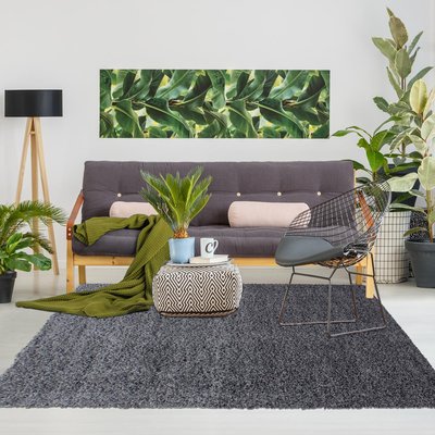 Tapis poils longs shaggy tissé motif uni UNI L UN AMOUR DE TAPIS