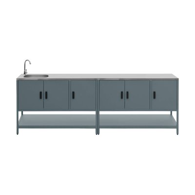 Cuisine extérieure îlot 2 modules acier inoxydable  NAXOS 2 MODULES SWEEEK