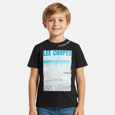 T-shirt manches courtes imprimé, col rond POLAROID LEE COOPER