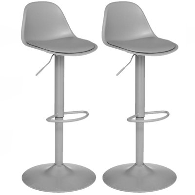 Lot de 2 Chaises de bar Aiko en polypropylène ajustable TOILINUX
