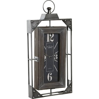 Horloge murale style loft en bois et métal  élégante RECOLLECTION
