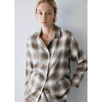 Chemise pyjama flanelle carreaux MANGO