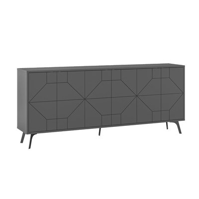 Buffet 6 portes anthracite L184 cm - Dune CALICOSY
