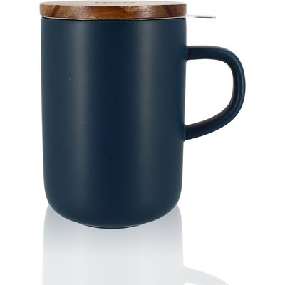 Tisanière en grès avec couvercle en bois d'acacia 475ml, JULIET OGO LIVING
