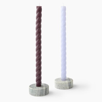 Lot 2 grandes bougies flambeaux torsadées, 35cm MONOPRIX MAISON