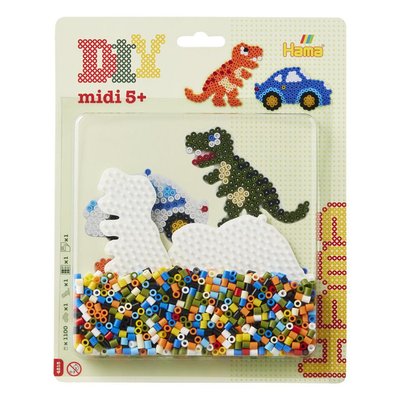 Perles a repasser grand modele - plaques dino et voiture HAMA