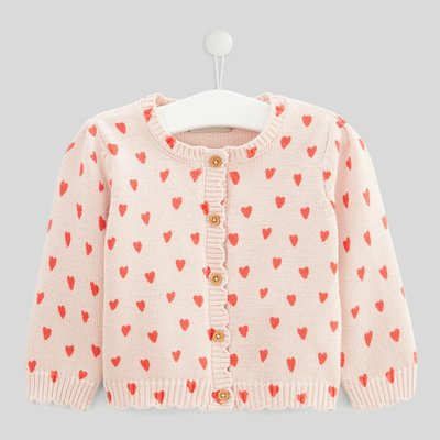 Cardigan tricot imprimé en coton BOUT'CHOU