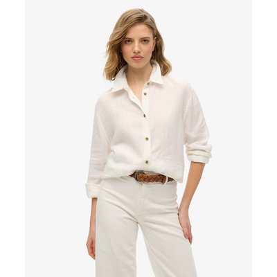 Chemise boyfriend décontractée en lin SUPERDRY