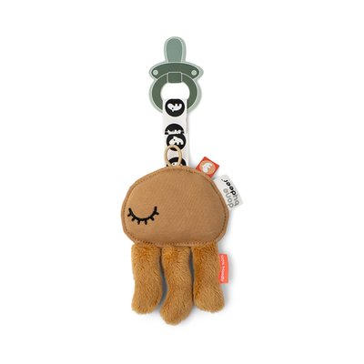 Doudou attache sucette Jelly Noir et Blanc DONE BY DEER